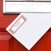 Étiquette Joyeuses fêtes Noël Colorful Stripes Motif