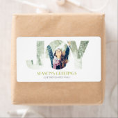 Étiquette Joyeuses Fêtes (VERT) (En situation)