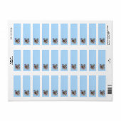 Étiquette Joyeuses Pâques amis flous et à plumes (Feuille entière)