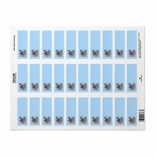 Étiquette Joyeuses Pâques amis flous et à plumes (Feuille entière)