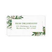 Étiquette Joyeuses vacances-Noël Adresse (Devant)
