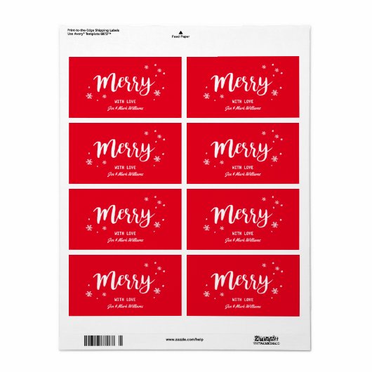 Étiquette Joyeux (Feuille entière)