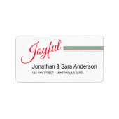 Étiquette Joyeux (Devant)