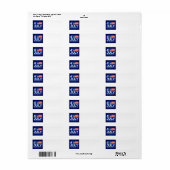 Étiquette Joyeux 4 juillet (Feuille entière)