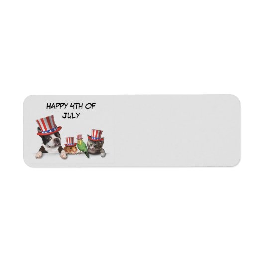 Étiquette Joyeux 4 juillet (Devant)