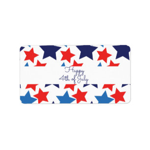 Étiquette Joyeux 4 juillet /Jour de l'Indépendance