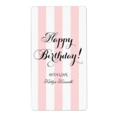 Étiquette Joyeux anniversaire élégant (Devant)