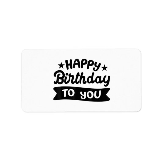Étiquette Joyeux anniversaire pour vous (Devant)