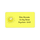 Étiquette Joyeux anniversaire, soleil ! (Devant)