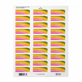 Étiquette Joyeux arc-en-ciel moderne et vertical lumineux (Feuille entière)