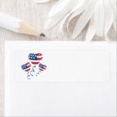 Étiquette Joyeux ballon du 4 juillet (En situation)