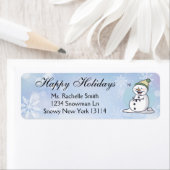 Étiquette Joyeux bonhomme de neige (En situation)