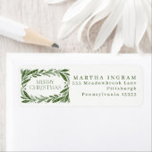 Étiquette Joyeux cadre de Noël (En situation)