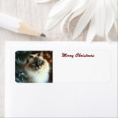 Étiquette Joyeux chat de Noël (En situation)