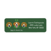 Étiquette Joyeux chien Beagle Jour de la Saint Patrick (Devant)