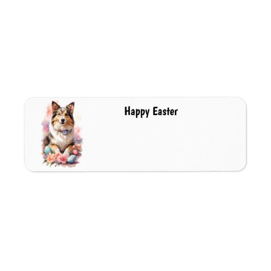 Étiquette Joyeux chien de Pâques (Devant)