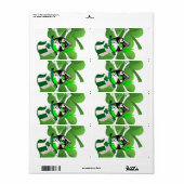 Étiquette Joyeux clown de St Patrick (Feuille entière)