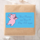 Étiquette Joyeux Cochon rose Sauter Thunder_Cove (En situation)
