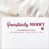 Étiquette Joyeux de façon péjorative personnalisé Pet Paw Ad (En situation)