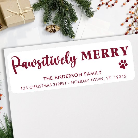 Étiquette Joyeux de façon péjorative personnalisé Pet Paw Ad