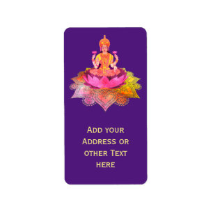 Étiquette Joyeux Diwali - Déesse Lakshmi Deepalavi 4