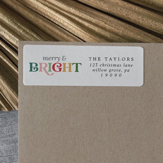 Étiquette Joyeux et lumineux Noël