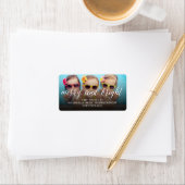 Étiquette Joyeux Et Lumineux Script Noël Adresse de retour (En situation)