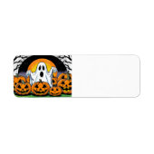 Étiquette Joyeux fantôme d'Halloween (Devant)