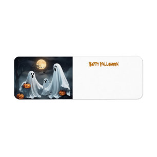 Étiquette Joyeux fantôme d'Halloween