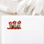 Étiquette Joyeux félins de Noël (En situation)