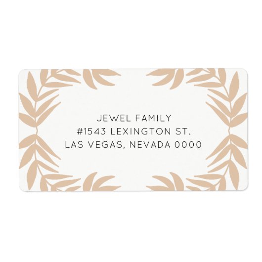 Étiquette Joyeux Feuilles (Devant)