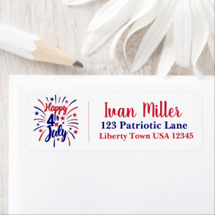 Étiquette Joyeux feux d'artifice 4 juillet