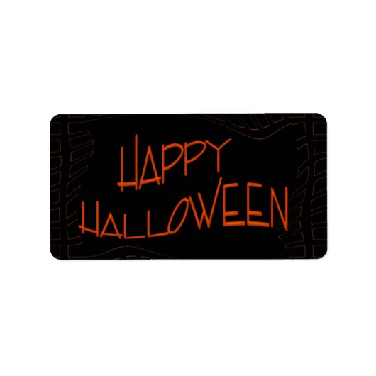 Étiquette Joyeux Halloween (Devant)