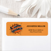 Étiquette Joyeux Halloween (En situation)