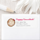 Étiquette Joyeux Hanoukka Chanukah Jelly Donut Sufganiyah<br><div class="desc">Il présente une illustration originale d'un délicieux beignet de gelée surmonté d'un sucre en poudre. Parfait pour Hanoukka ! Cette illustration de Chanukah est également disponible sur d'autres produits. Ne vois-tu pas ce que tu cherches ? Vous avez besoin d'aide pour la personnalisation ? Contactez Rebecca pour avoir quelque chose...</div>