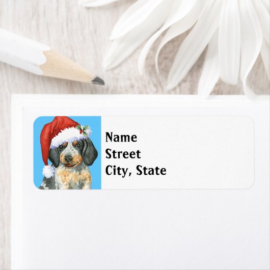 Étiquette Joyeux Howlidays Bluetick (En situation)