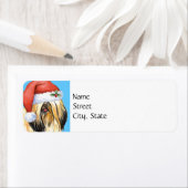 Étiquette Joyeux Howlidays Lhasa Apso (En situation)