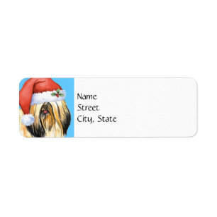 Étiquette Joyeux Howlidays Lhasa Apso