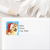 Étiquette Joyeux Howlidays Shiba Inu (En situation)