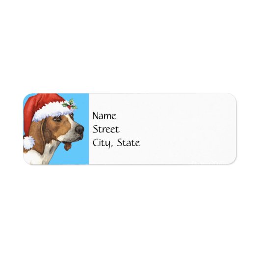Étiquette Joyeux Howlidays Treeing Walker (Devant)