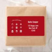 Étiquette Joyeux jeu d'icônes populaires de Noël (En situation)