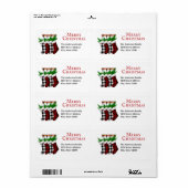 Étiquette Joyeux Joyeux Bas de Noël (Feuille entière)