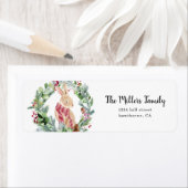 Étiquette Joyeux lapin de Noël (En situation)