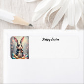 Étiquette Joyeux Lapin de Pâques (En situation)