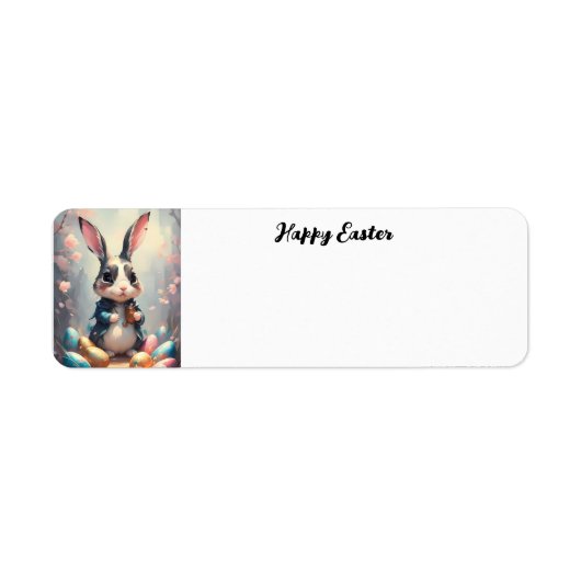 Étiquette Joyeux Lapin de Pâques (Devant)