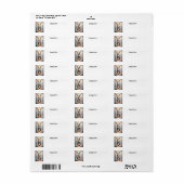 Étiquette Joyeux Lapin de Pâques (Feuille entière)