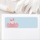 Étiquette Joyeux Lapin de Pâques (En situation)