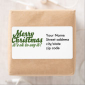 Étiquette Joyeux Noël (En situation)