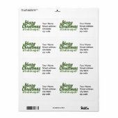 Étiquette Joyeux Noël (Feuille entière)