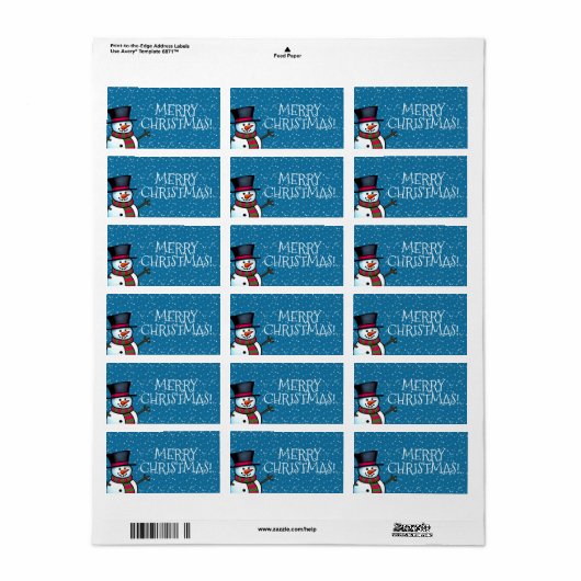 Étiquette Joyeux Noël (Feuille entière)